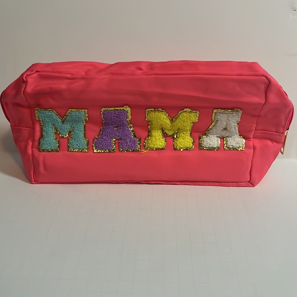 Neon Pink Mama Makeup and Accessory Bag